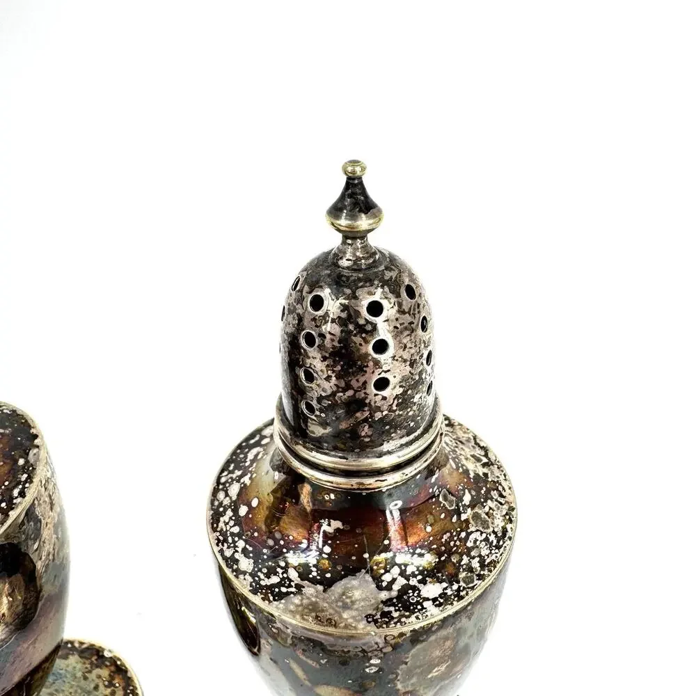 Vintage W M Co 107 Silver Plate Salt & Pepper Shaker Set